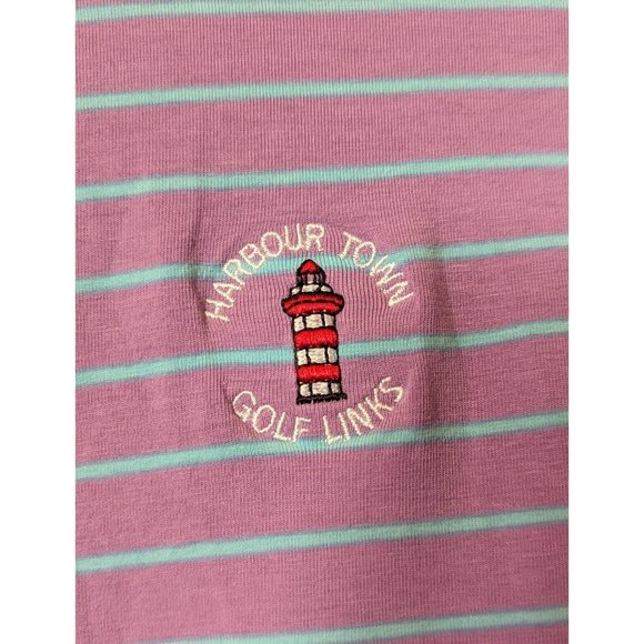 PETER MILLAR Size Large SEASIDE WASH Polo Shirt Purple / Blue Mens Cotton Blend - Picture 4 of 4